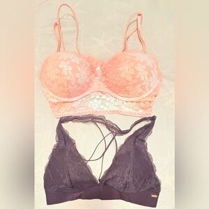 PINK Victoria's Secret Bralette Set - Pink and Black